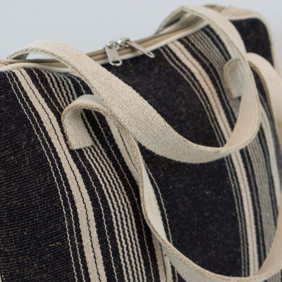 Bag with woven handles/zipper overbite travel - Picture 2 of 4